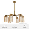 Hunter - 13230 - Six Light Chandelier - Beverly Glen - Luxe Gold
