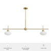 Hunter - 13192 - Two Light Chandelier - Getty - Luxe Gold