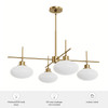 Hunter - 13190 - Four Light Chandelier - Getty - Luxe Gold