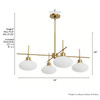 Hunter - 13190 - Four Light Chandelier - Getty - Luxe Gold