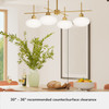 Hunter - 13190 - Four Light Chandelier - Getty - Luxe Gold