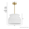 Hunter - 13182 - One Light Pendant - Harlowe - Luxe Gold
