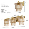 Hunter - 13156 - Three Light Bathroom Vanity - Ontario - Luxe Gold