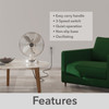 Hunter - 97315 - Portable Desk Fan - Brushed Nickel