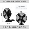 Hunter - 97314 - Desk Fan - Matte Black