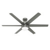 Hunter - 59625 - 60" Ceiling Fan - Solaria - Matte Silver