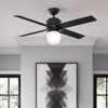 Hunter - 59321 - 52" Ceiling Fan - Hepburn - Matte Black