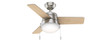 Hunter - 59303 - 36" Ceiling Fan - Aker - Brushed Nickel