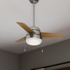 Hunter - 59303 - 36" Ceiling Fan - Aker - Brushed Nickel
