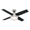 Hunter - 59245 - 44" Ceiling Fan - Dempsey - Brushed Nickel