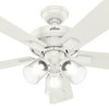 Hunter - 54204 - 52" Ceiling Fan - Crestfield - Fresh White