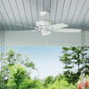 Hunter - 53350 - 48" Ceiling Fan - Sea Wind - White