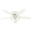 Hunter - 53326 - 52" Ceiling Fan - Builder - Snow White