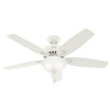 Hunter - 53310 - 52" Ceiling Fan - Newsome - Fresh White