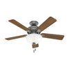 Hunter - 52780 - 44" Ceiling Fan - Swanson - Matte Silver
