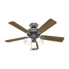 Hunter - 52779 - 44" Ceiling Fan - Swanson - Matte Silver