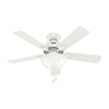 Hunter - 52778 - 44" Ceiling Fan - Swanson - Fresh White