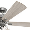 Hunter - 52534 - 52" Ceiling Fan - Crestfield - Matte Silver