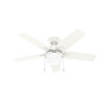 Hunter - 52488 - 44" Ceiling Fan - Anisten - Fresh White