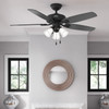 Hunter - 52387 - 52" Ceiling Fan - Builder - Matte Black
