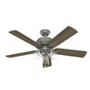 Hunter - 52382 - 52" Ceiling Fan - Shady Grove - Matte Silver