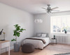 Hunter - 52310 - 52" Ceiling Fan - Techne - Matte Silver