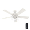 Hunter - 51859 - 52" Ceiling Fan - Crestfield - Fresh White