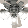 Hunter - 51857 - 52" Ceiling Fan - Crestfield - Matte Silver