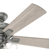 Hunter - 51857 - 52" Ceiling Fan - Crestfield - Matte Silver