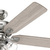 Hunter - 51596 - 52" Ceiling Fan - Rosner - Brushed Nickel