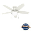 Hunter - 51224 - 44" Ceiling Fan - Lilliana - Fresh White