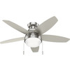 Hunter - 51223 - 44" Ceiling Fan - Lilliana - Brushed Nickel