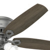 Hunter - 51113 - 52" Ceiling Fan - Builder - Matte Silver
