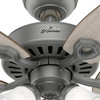 Hunter - 51110 - 52" Ceiling Fan - Builder - Matte Silver