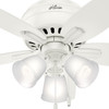 Hunter - 51077 - 42" Ceiling Fan - Newsome - Fresh White