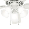 Hunter - 50885 - 44" Ceiling Fan - Swanson - Fresh White