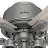 Hunter - 50653 - 44" Ceiling Fan - Hartland - Matte Silver
