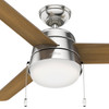 Hunter - 50380 - 52" Ceiling Fan - Aker - Brushed Nickel