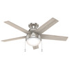 Hunter - 50278 - 46" Ceiling Fan - Anslee - Brushed Nickel