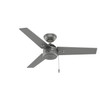 Hunter - 50256 - 44" Ceiling Fan - Cassius - Matte Silver