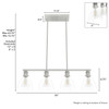 Hunter - 48038 - Four Light Chandelier - Van Nuys - Brushed Nickel