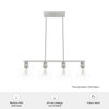 Hunter - 48038 - Four Light Chandelier - Van Nuys - Brushed Nickel