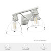 Hunter - 48033 - Two Light Bathroom Vanity - Van Nuys - Brushed Nickel