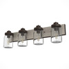 Hunter - 48023 - Four Light Bathroom Vanity - Devon Park - Onyx Bengal