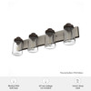 Hunter - 48023 - Four Light Bathroom Vanity - Devon Park - Onyx Bengal