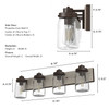 Hunter - 48023 - Four Light Bathroom Vanity - Devon Park - Onyx Bengal