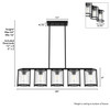 Hunter - 48013 - Five Light Chandelier - Astwood - Matte Black