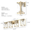 Hunter - 48011 - Four Light Bathroom Vanity - Astwood - Alturas Gold