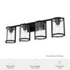 Hunter - 48009 - Four Light Bathroom Vanity - Astwood - Matte Black
