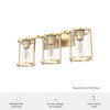 Hunter - 48006 - Three Light Bathroom Vanity - Astwood - Alturas Gold